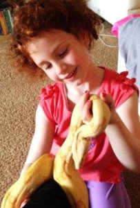 Jim's Daughter with His Boa, Bianca.